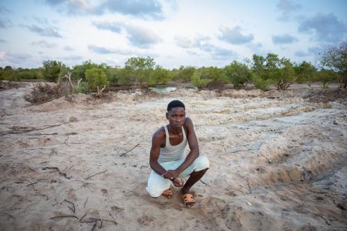 Dickson on his land