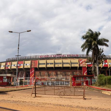 The Mandela National Stadium, on the outskirts of Kampala, is being kitted out with enough beds to treat over a thousand COVID patients.